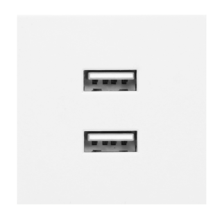 Výklopná elektrická vestavná zásuvka - MODULOVÝ SYSTÉM - modul USB nabíjecí 2xUSB bílý