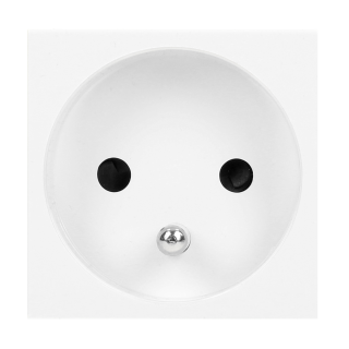 Výklopná elektrická vestavná zásuvka - MODULOVÝ SYSTÉM - modul 230V bílý