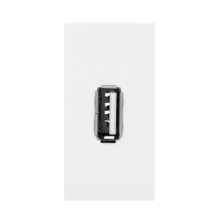 Výklopná elektrická vestavná zásuvka - MODULOVÝ SYSTÉM - modul USB DATA bílý