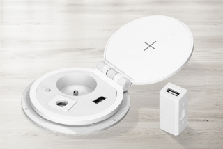 Modul USB DATA bílý pro vestavnou zásuvkou lištu KZAS 00035