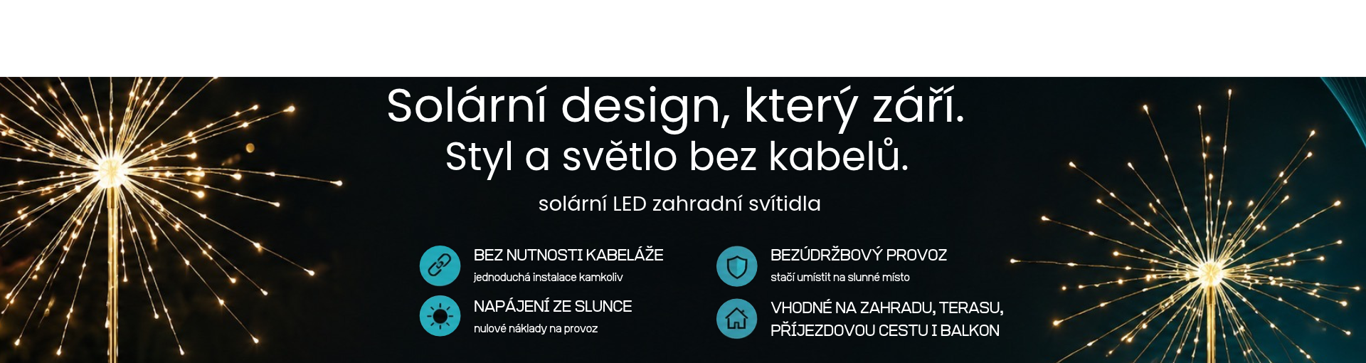 Solární LED zahradní dekorace